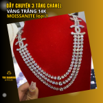 Dây Chuyền 3 Tầng CHANEL | Đẳng Cấp Sang Trọng Cùng Vàng Trắng 14K