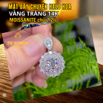 Mặt Dây Chuyền Halo Hoa Chủ 7.2ly | Tỏa Sáng Cùng Vàng Trắng 14K