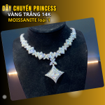 Dây Chuyền Princess Moissanite – Đẳng Cấp Cùng Vàng Trắng 14K