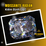Moissanite Giác Cắt Radiant | Kiểm Định Quốc Tế C&C