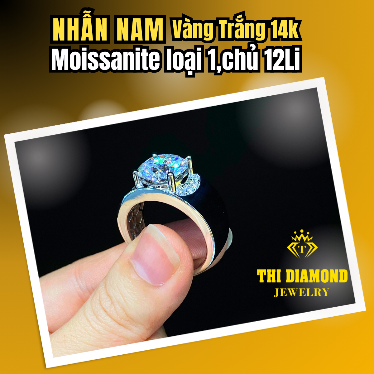 nhẫn nam Moissanite 12li (2)
